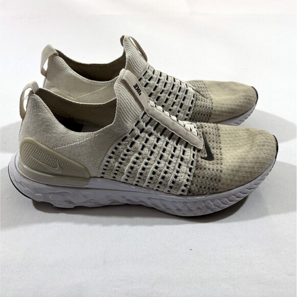 NIKE React Phantom Run FK 2 Flyknit Sail White Black Bone Shoes DV2139 100 Sz 11